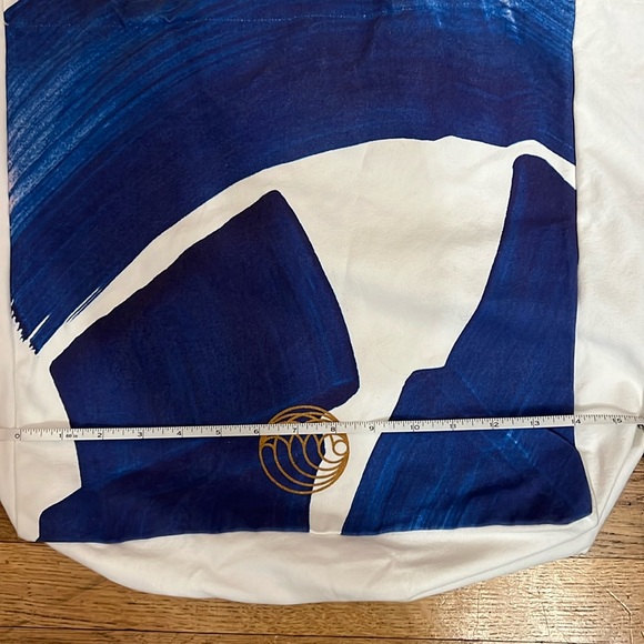 Augustinus Bader x Tiffany Bouelle EUC tote canvas shoulder bag blue white - Picture 8 of 10